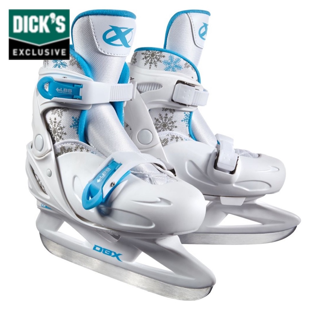 BN Blitz Adjustable Ice Skates w/ protective Gear